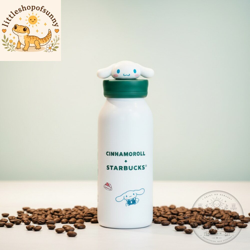 Cinnamoroll x Starbucks Water Bottle with Figure Lid 5 Cinnamoroll x Starbucks Water Bottle with Figure Lid