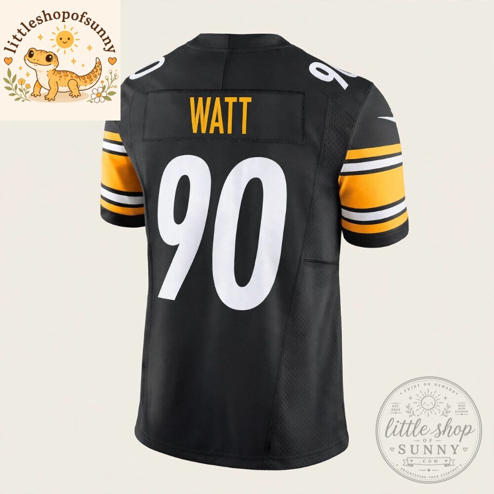 Pittsburgh Steelers T J Watt 90 Nike Black Game Jersey 4 Pittsburgh Steelers T J Watt 90 Nike Black Game Jersey