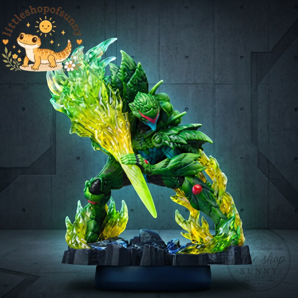 Samus Metroid Suit Action Figure from the Metroid Ravenous amiibo Collection