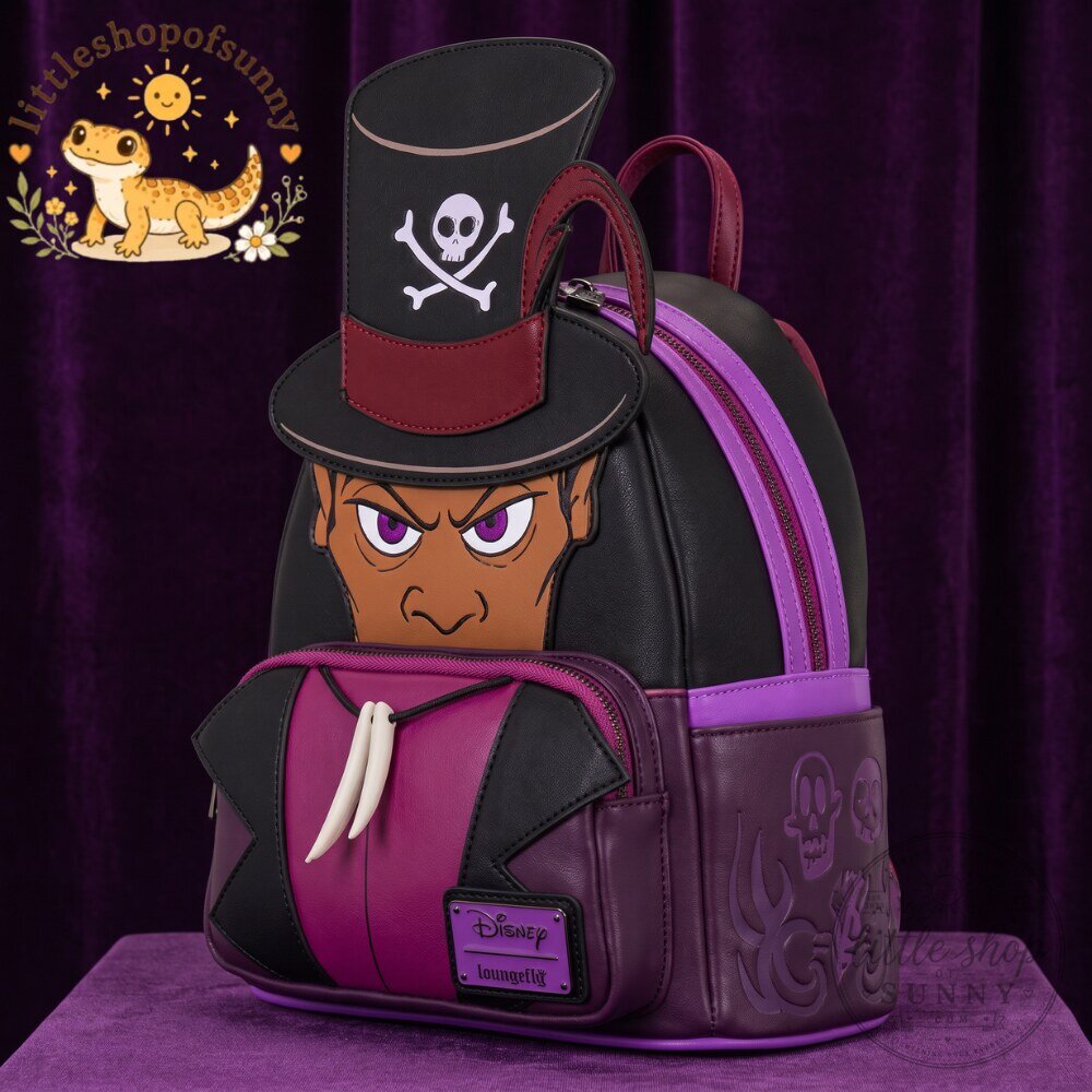 Loungefly Disney Dr Facilier Cosplay Mini Backpack The Princess and the Frog Villain 3 Loungefly Disney Dr Facilier Cosplay Mini Backpack The Princess and the Frog Villain