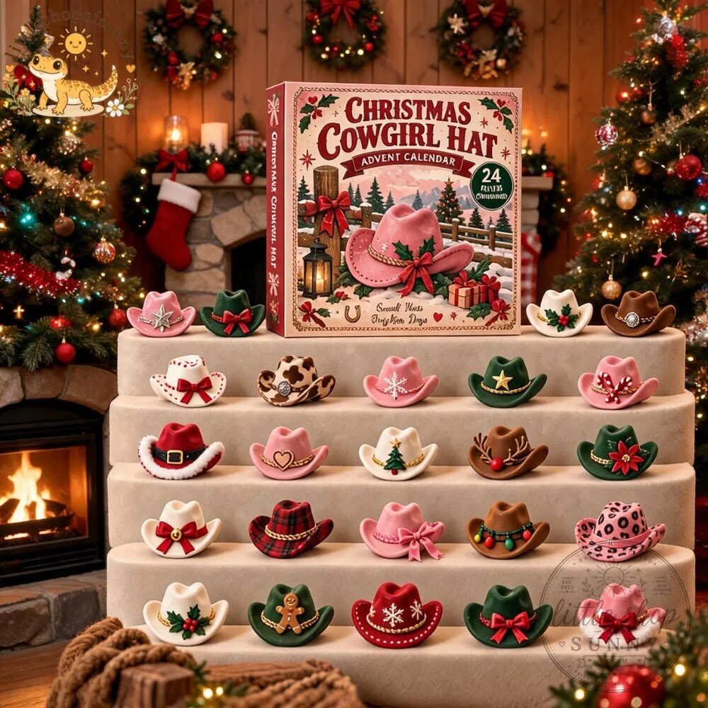 Christmas Cowgirl Hat Advent Calendar 2026 24 Ornaments 4 Christmas Cowgirl Hat Advent Calendar 2026 24 Ornaments