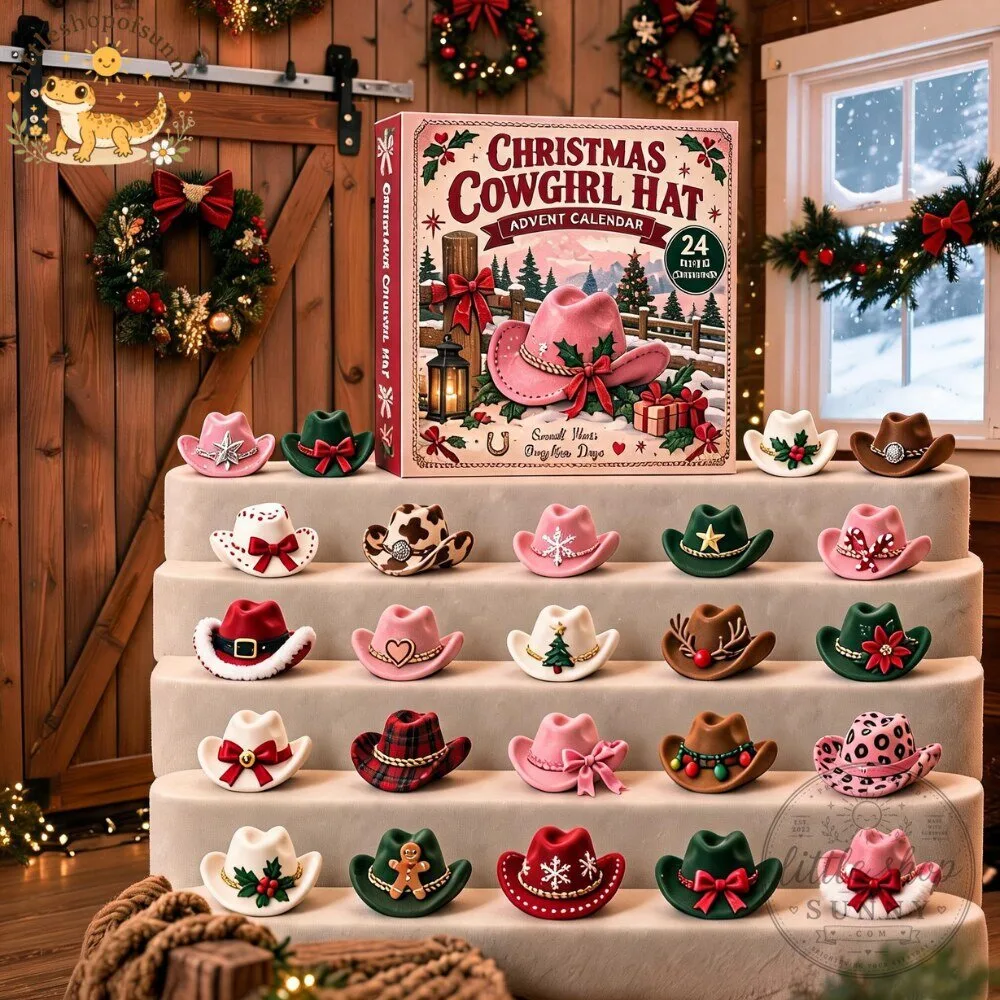Christmas Cowgirl Hat Advent Calendar 2026 24 Ornaments 5 Christmas Cowgirl Hat Advent Calendar 2026 24 Ornaments