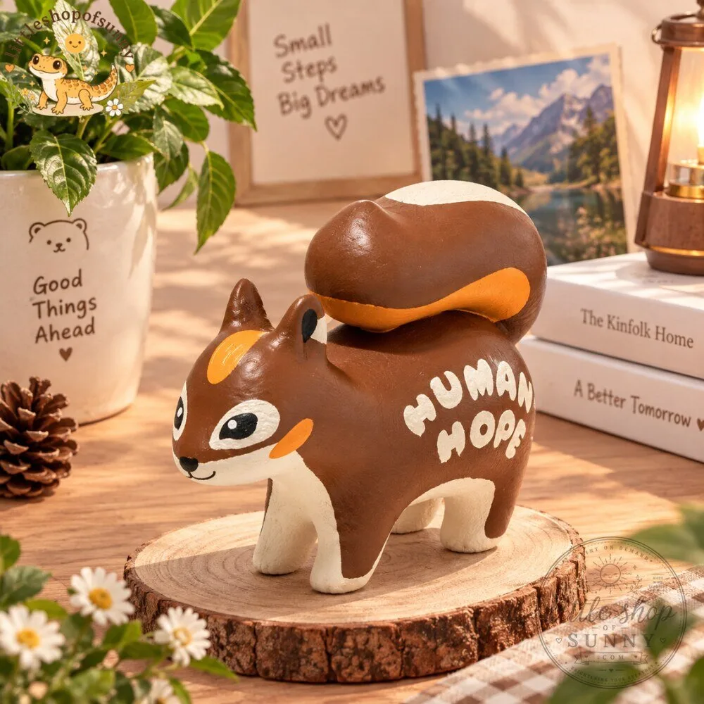 Human Hope Squirrel Figurine Decorative Statue 2026