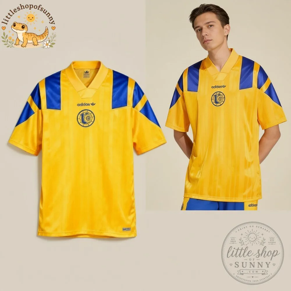 Adidas Yellow and Blue Vintage Jersey 2026