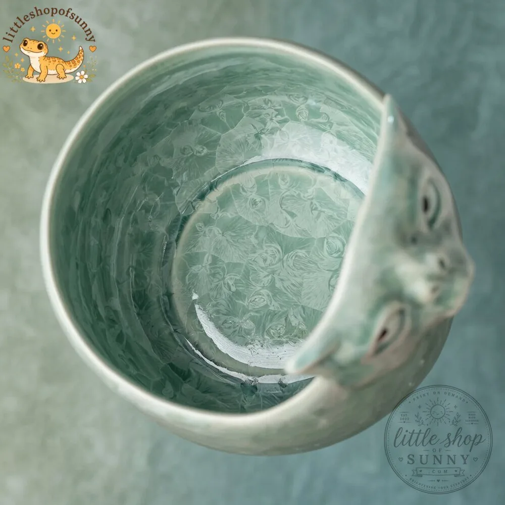 Cute Screaming Fat Cat Ceramic Matcha Sifter Bowl 5 Cute Screaming Fat Cat Ceramic Matcha Sifter Bowl