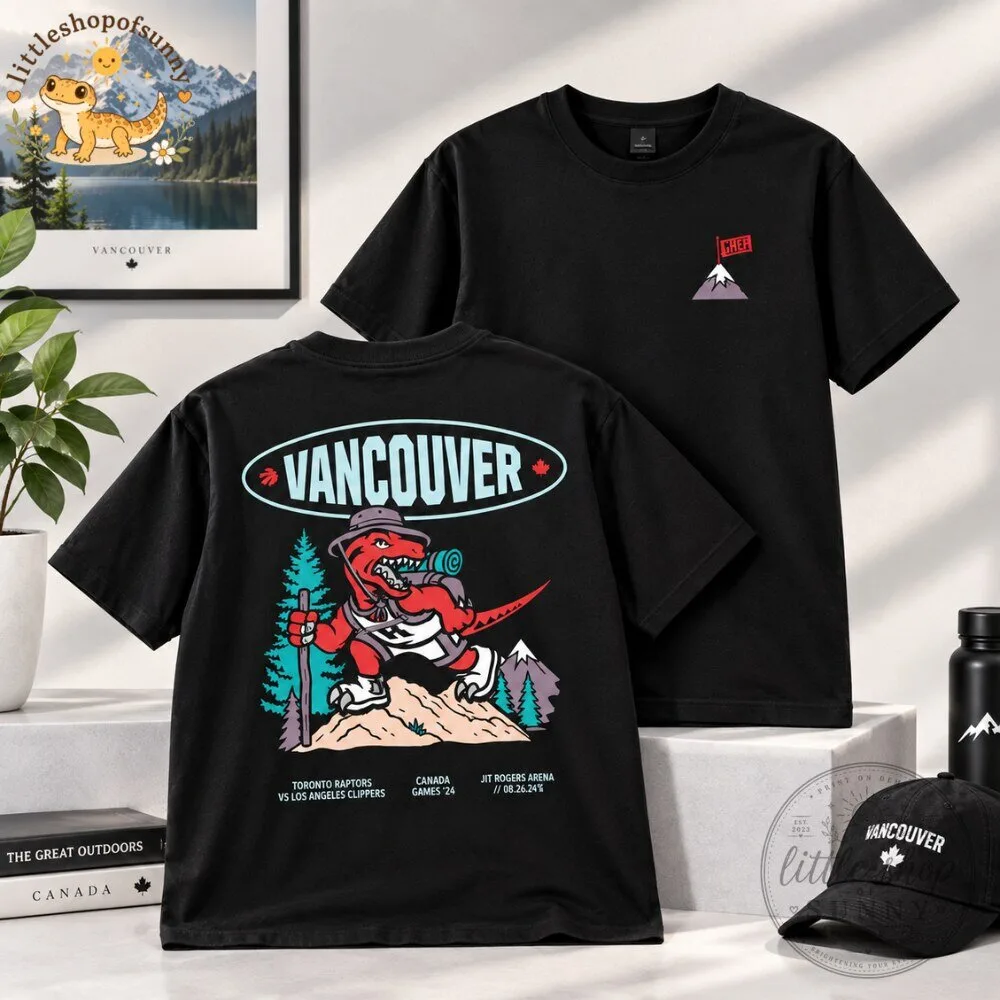 Vancouver Dinosaur Hiking Graphic T Shirt