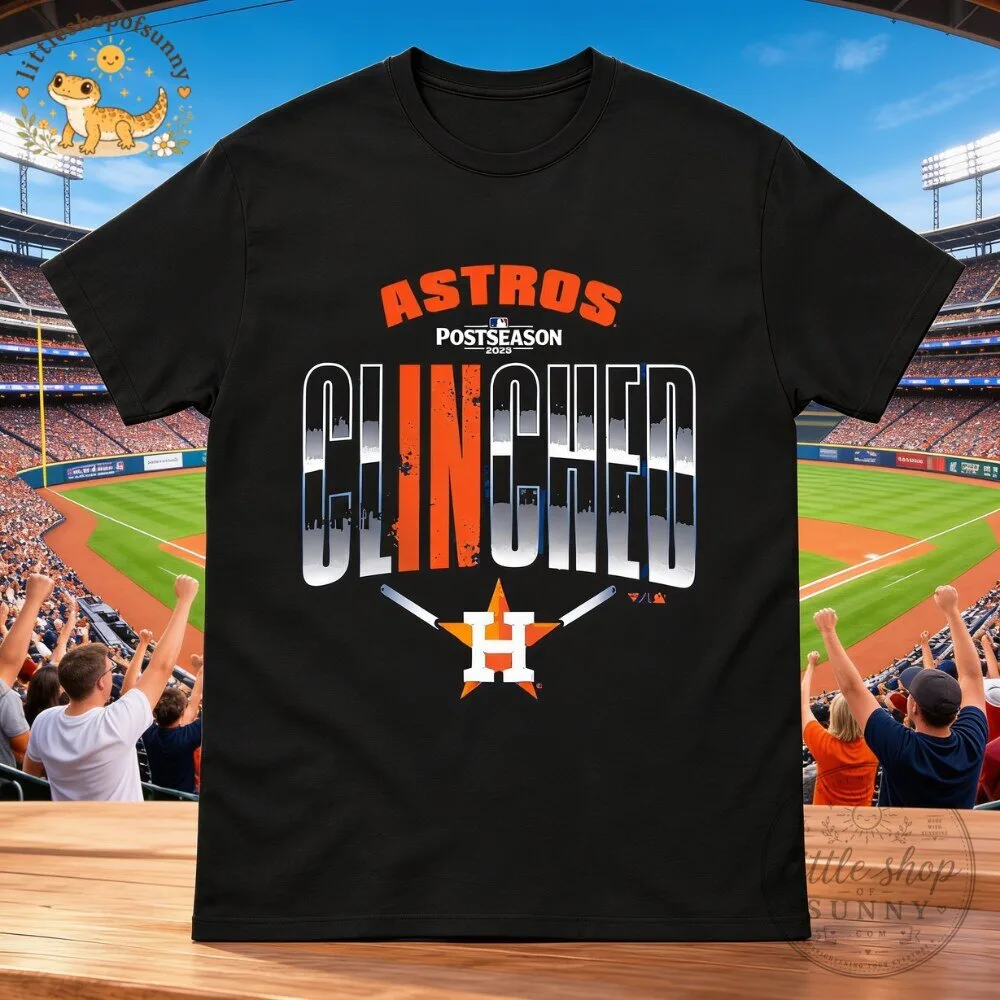 Houston Astros 2026 MLB Postseason Clinched T Shirt 4 Houston Astros 2026 MLB Postseason Clinched T Shirt