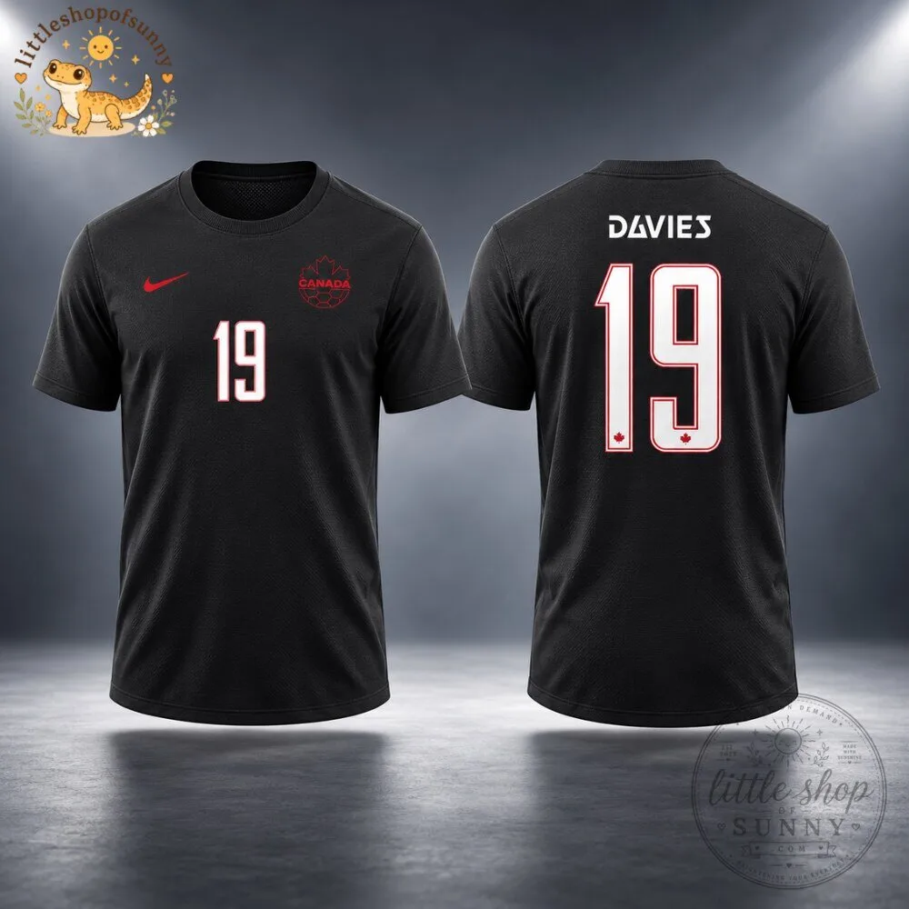Nike Alphonso Davies Canada Soccer Black Away Jersey