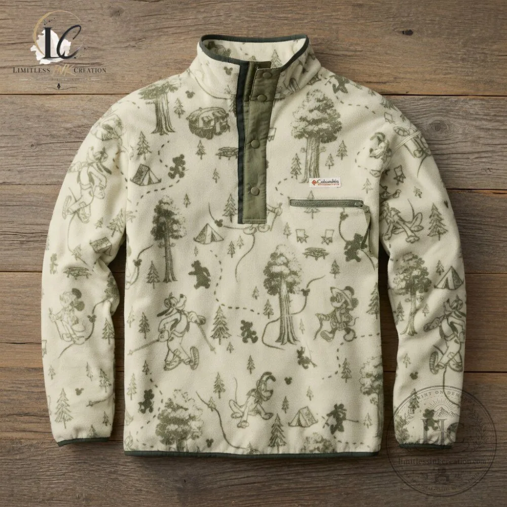 Columbia x Disney Mickey and Friends Camping Fleece Pullover Jacket 4 Columbia x Disney Mickey and Friends Camping Fleece Pullover Jacket