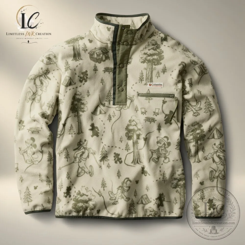 Columbia x Disney Mickey and Friends Camping Fleece Pullover Jacket 5 Columbia x Disney Mickey and Friends Camping Fleece Pullover Jacket