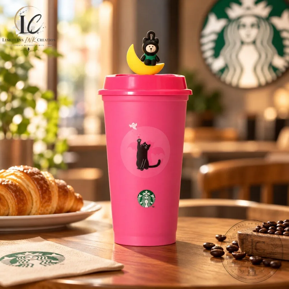 Starbucks Halloween 2023 Reusable Cup with Bearista Moon Topper 4 Starbucks Halloween 2023 Reusable Cup with Bearista Moon Topper
