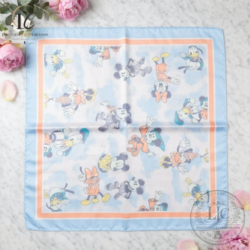 Disney Mickey Mouse Premium Pastel Square Head Scarf 6 Disney Mickey Mouse Premium Pastel Square Head Scarf