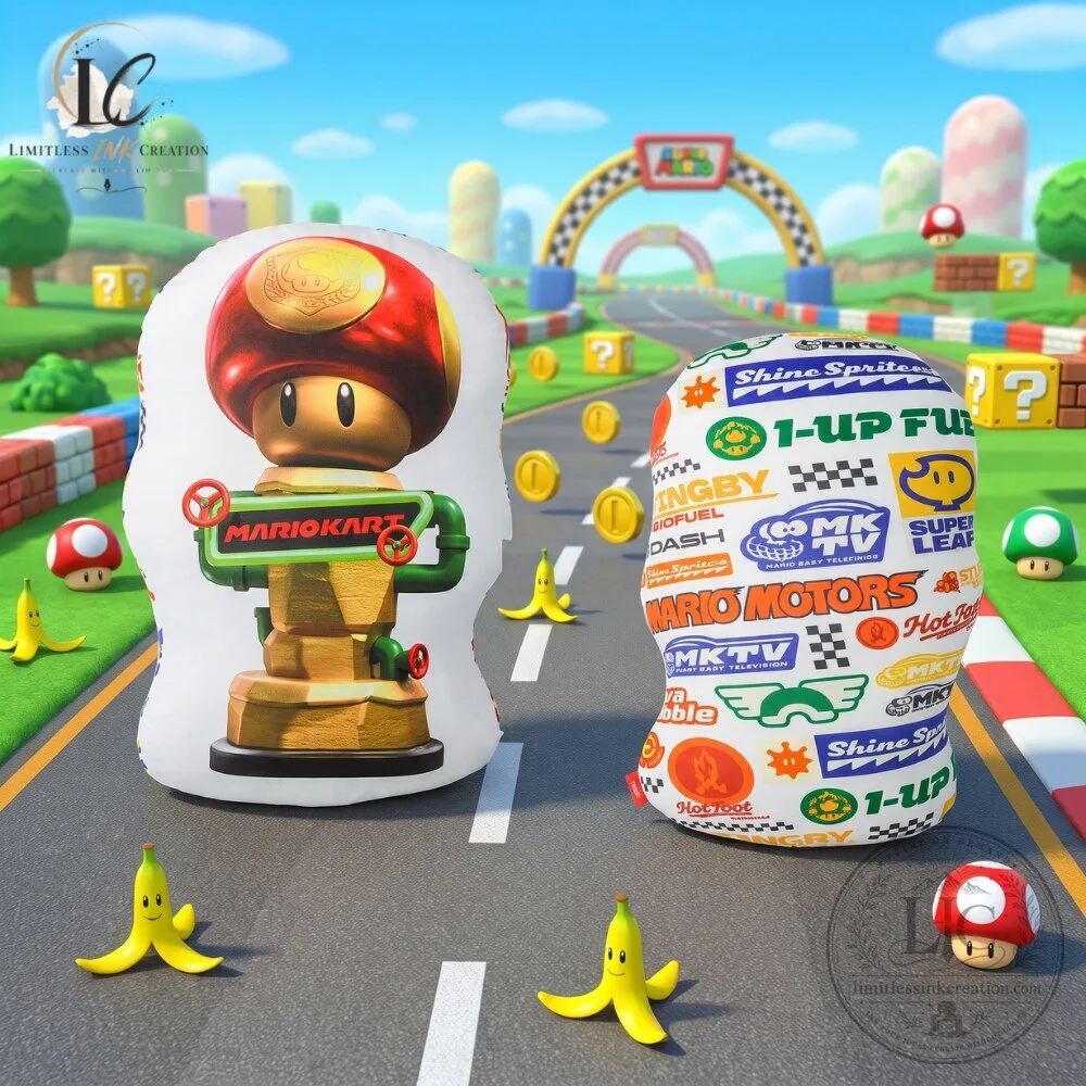 Nintendo Mario Kart Mushroom Trophy Plush Cushion 4 Nintendo Mario Kart Mushroom Trophy Plush Cushion