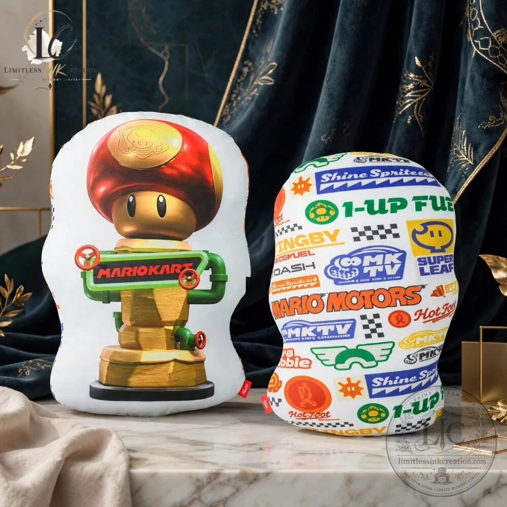 Nintendo Mario Kart Mushroom Trophy Plush Cushion 6 Nintendo Mario Kart Mushroom Trophy Plush Cushion