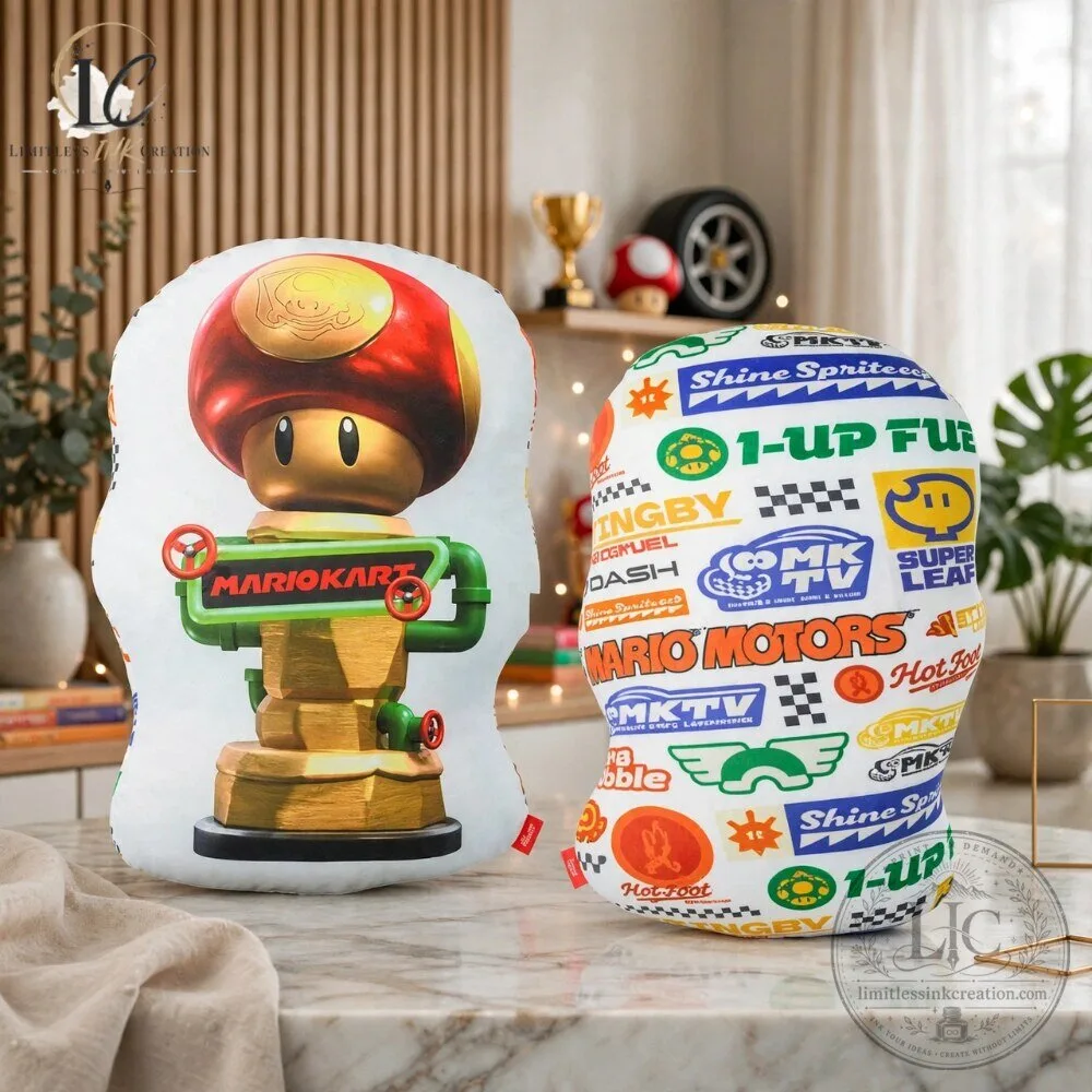 Nintendo Mario Kart Mushroom Trophy Plush Cushion 7 Nintendo Mario Kart Mushroom Trophy Plush Cushion