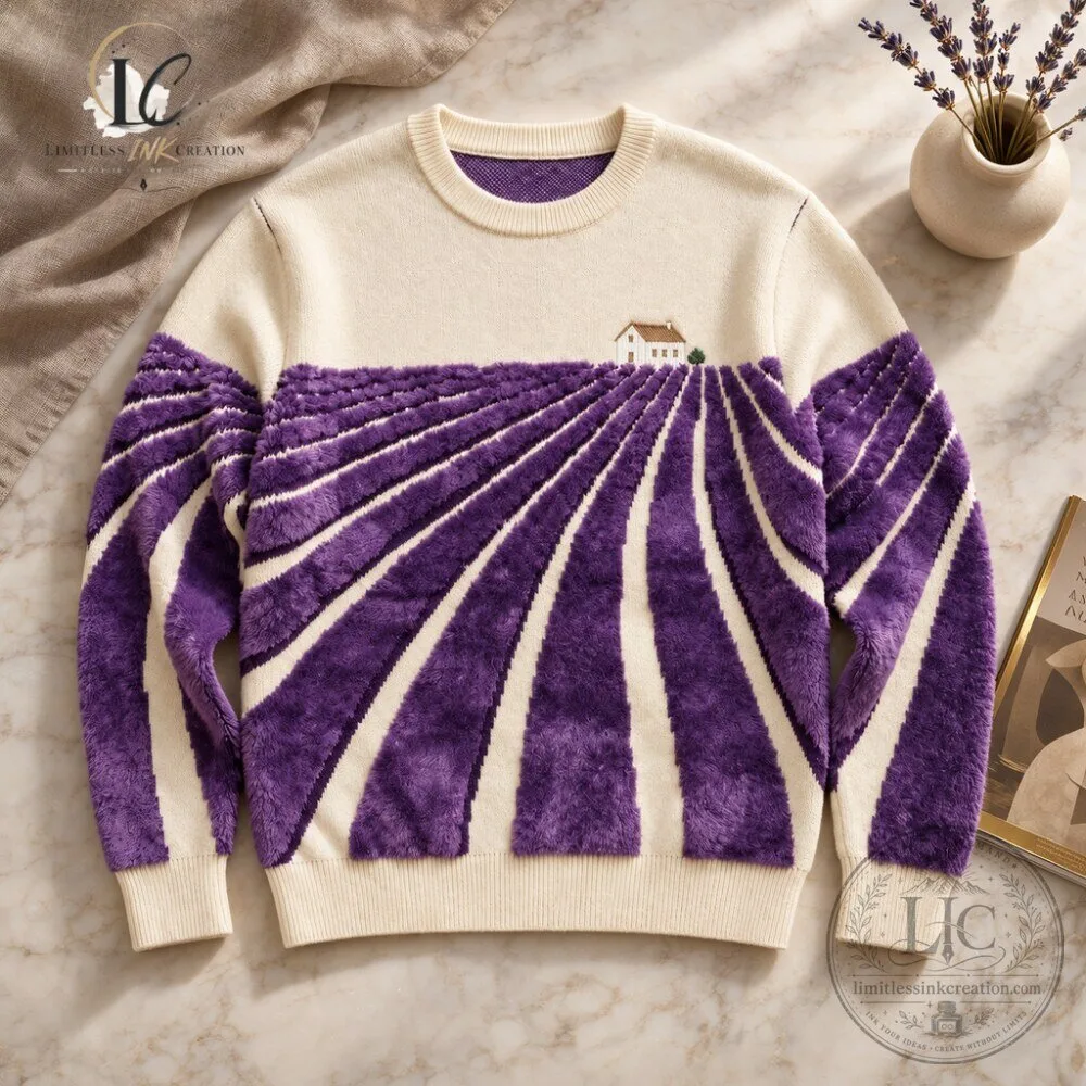 Trending 2026 Lavender Field Knit Sweater YITAI Style Knitwear 8 Trending 2026 Lavender Field Knit Sweater YITAI Style Knitwear