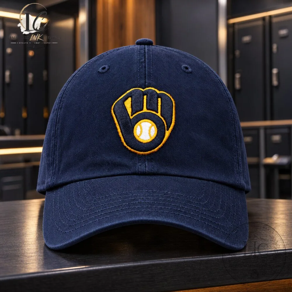 Milwaukee Brewers 47 Clean Up Hat Classic Ball Glove Logo 5 Milwaukee Brewers 47 Clean Up Hat Classic Ball Glove Logo