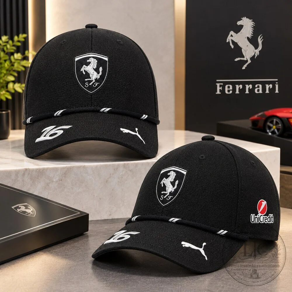Puma Scuderia Ferrari 2026 Charles Leclerc Special Edition Cap 7 Puma Scuderia Ferrari 2026 Charles Leclerc Singapore GP Special Edition Cap