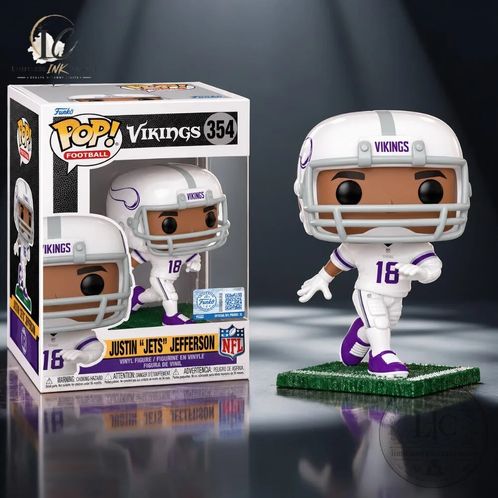 Funko Pop NFL Vikings Justin Jefferson Lids Exclusive Vinyl Figure 5 Funko Pop NFL Vikings Justin Jefferson Lids Exclusive Vinyl Figure