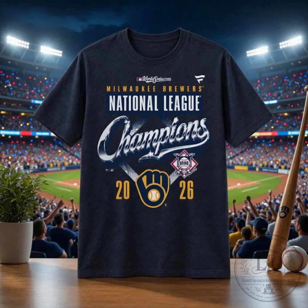 Milwaukee Brewers 2026 NL Champions Locker Room T Shirt 5 Milwaukee Brewers 2026 NL Champions Locker Room T Shirt