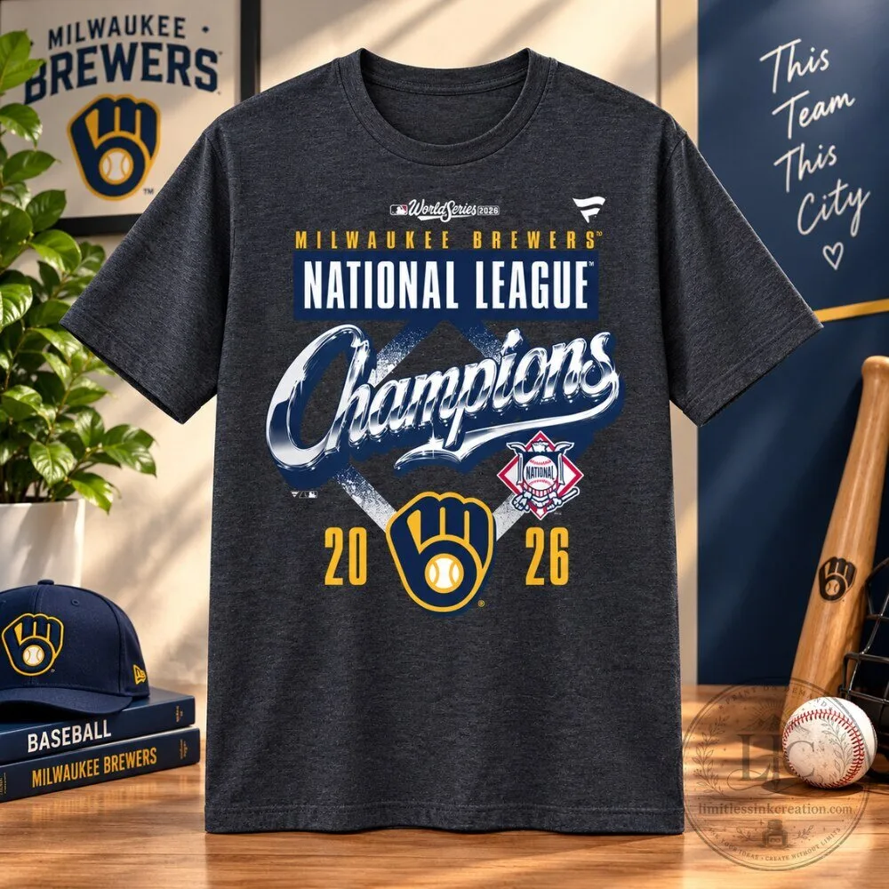 Milwaukee Brewers 2026 NL Champions Locker Room T Shirt 8 Milwaukee Brewers 2026 NL Champions Locker Room T Shirt