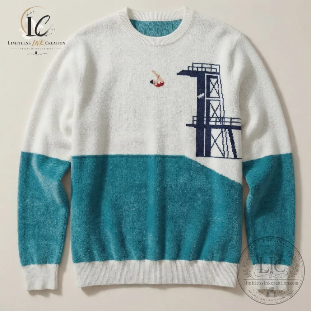 Custom Knit High Dive Graphic Sweater Crewneck 5 Custom Knit High Dive Graphic Sweater Crewneck