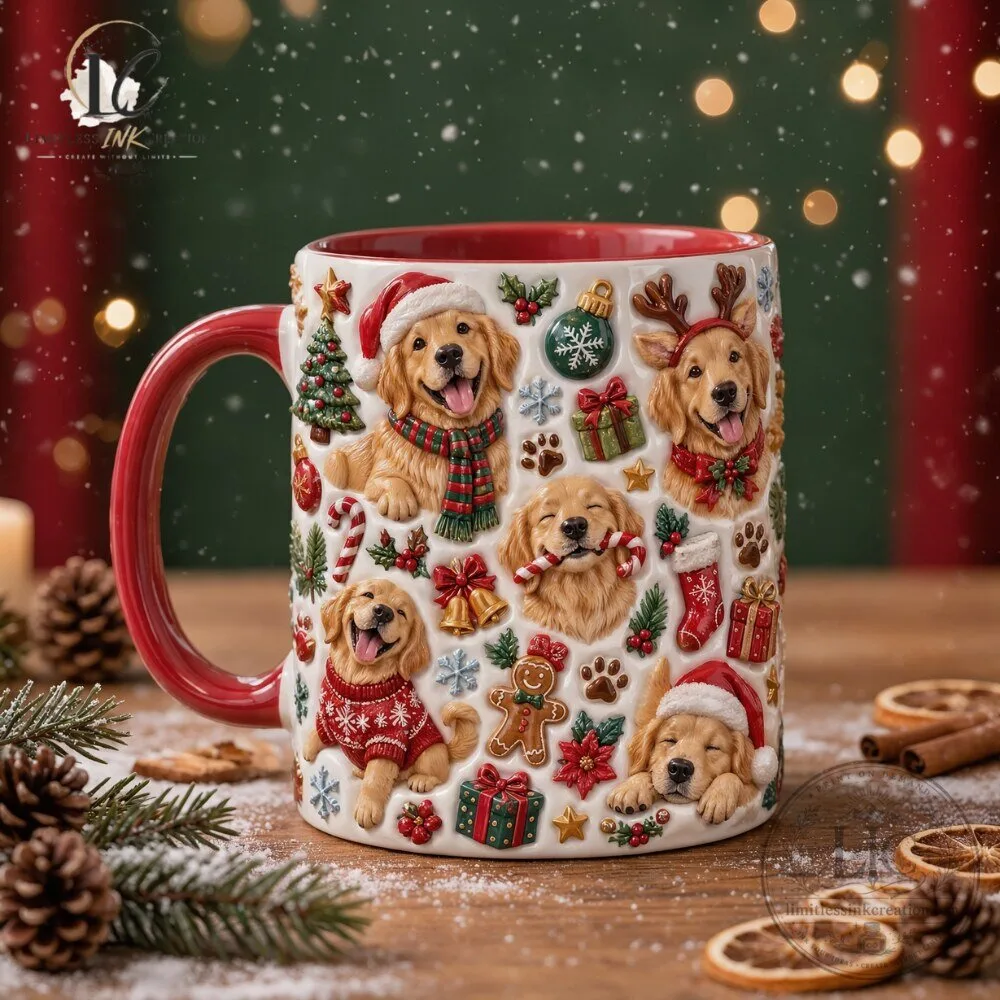 Golden Retriever Christmas Mug Cute Holiday Gift for Dog Lovers 5 Golden Retriever Christmas Mug Cute Holiday Gift for Dog Lovers