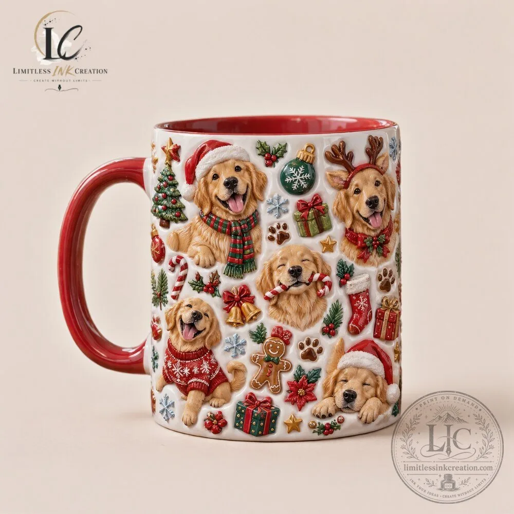 Golden Retriever Christmas Mug Cute Holiday Gift for Dog Lovers 6 Golden Retriever Christmas Mug Cute Holiday Gift for Dog Lovers