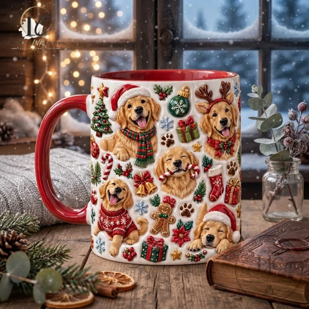 Golden Retriever Christmas Mug Cute Holiday Gift for Dog Lovers 7 Golden Retriever Christmas Mug Cute Holiday Gift for Dog Lovers