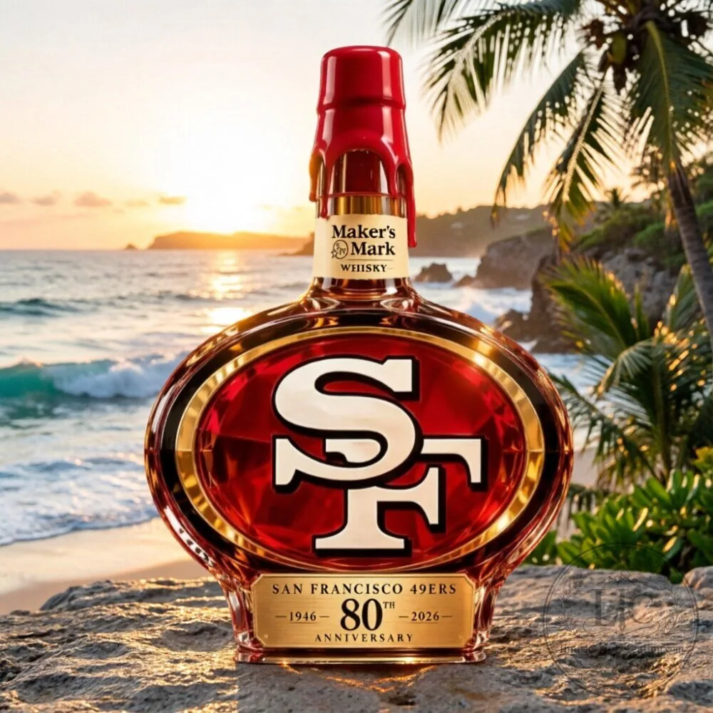 Maker's Mark San Francisco 49ers 80th Anniversary Whiskey Decanter 7 Maker's Mark San Francisco 49ers 80th Anniversary Whiskey Decanter