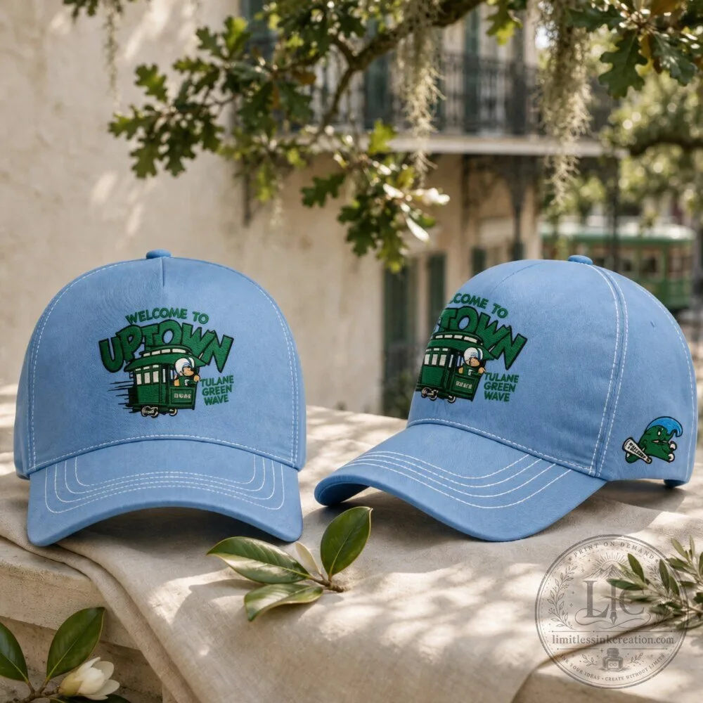 Tulane Green Wave Welcome to Uptown Streetcar Hat