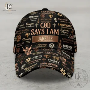 Personalized God Says I Am Christian Baseball Cap