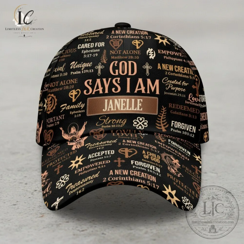 Personalized God Says I Am Christian Baseball Cap