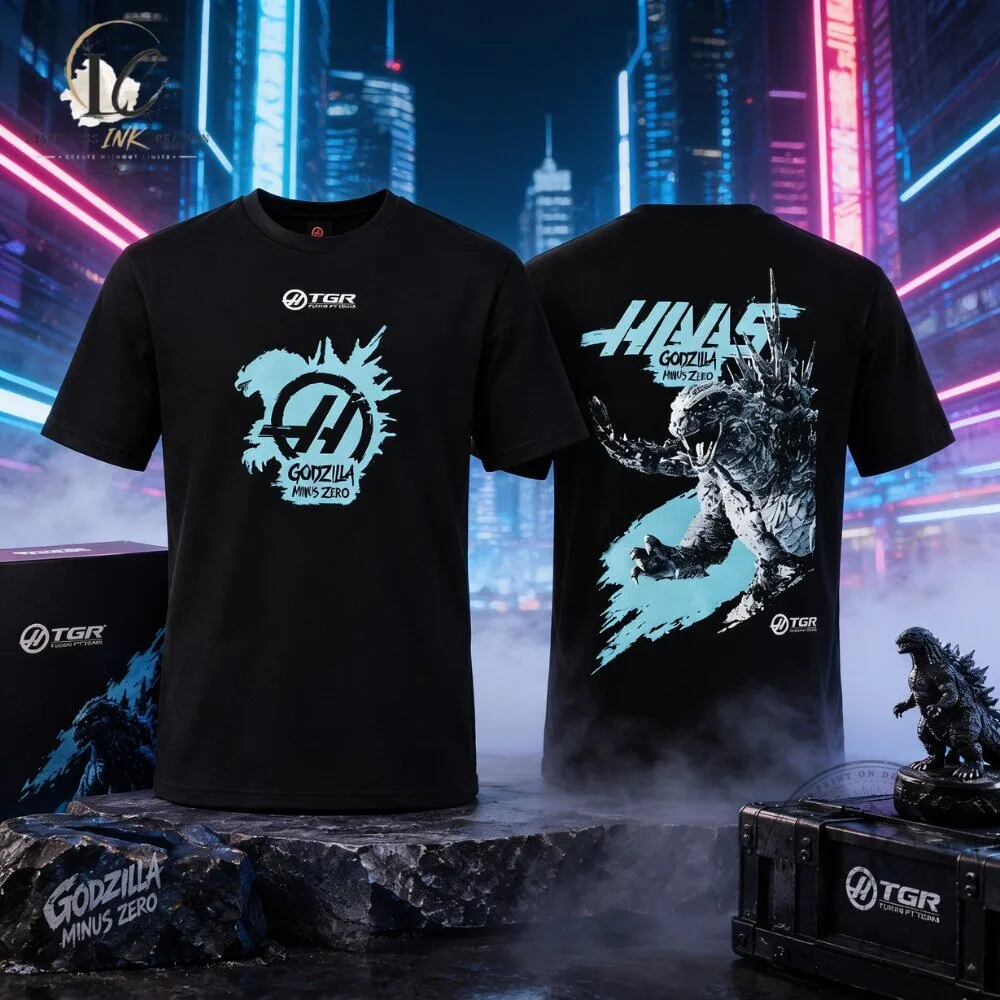 Unisex Haas F1 Team x Godzilla Minus Zero Print T Shirt 5 Unisex Haas F1 Team x Godzilla Minus Zero Print T Shirt