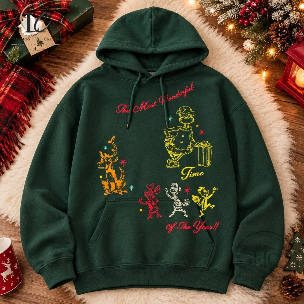 Grinch The Most Wonderful Time of the Year Christmas Hoodie